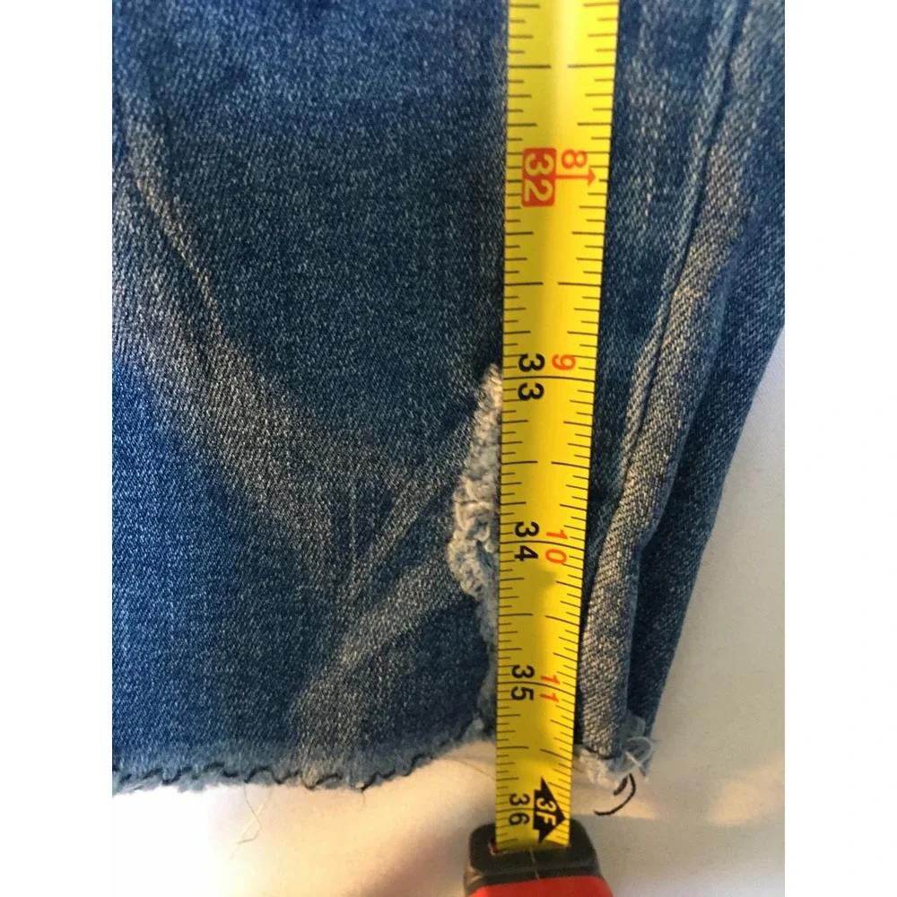Enjean Denim Co Mens Distressed Skinny Jeans Medium Wash Ripped EP3092R-1 29x27